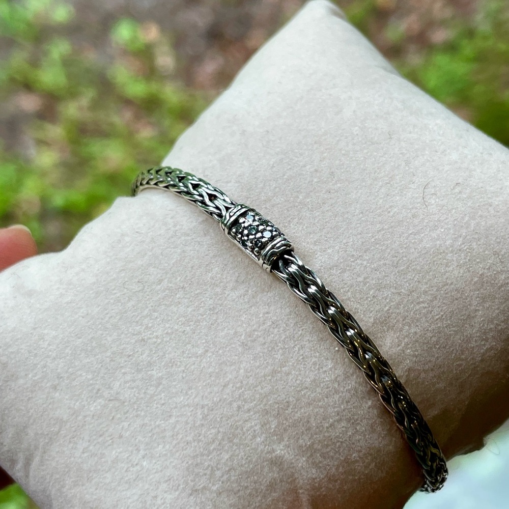 John Hardy Women’s Classic Diamond  & Silver Bracelet